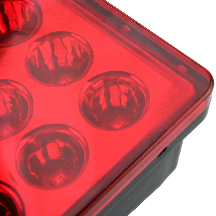 DC12V 1W Car Square Highlight Brake Lights Reversing Light with 15LEDs SMD-3528 (Red) - Brake Lights by PMC Jewellery | Online Shopping South Africa | PMC Jewellery