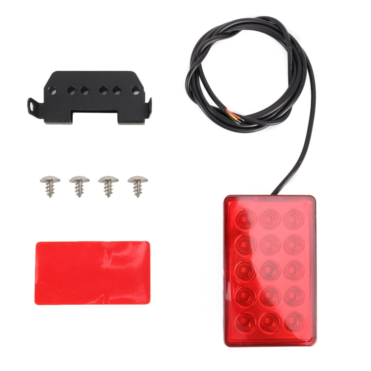 DC12V 1W Car Square Highlight Brake Lights Reversing Light with 15LEDs SMD-3528 (Red) - Brake Lights by PMC Jewellery | Online Shopping South Africa | PMC Jewellery