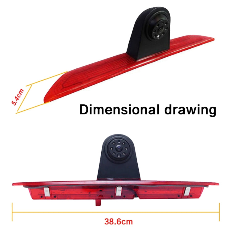 PZ466 Car Waterproof 170 Degree Brake Light View Camera + 7 inch Rearview Monitor for Ford Transit 2014-2015 - Rear View Cameras by PMC Jewellery | Online Shopping South Africa | PMC Jewellery