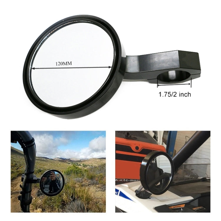SFUTV-3 ATV All Terrain Vehicle Round CNC Rearview Mirror 1.75/2 inch Universal For UTV - Side Mirrors by PMC TechLife | Online Shopping South Africa | PMC TechLife | Buy Now Pay Later Mobicred