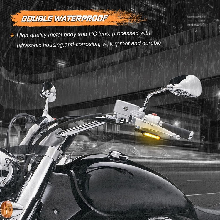 1 Pair Motorcycle Flashing Handlebar LED Turn Signal Light - Turn Signal by PMC TechLife | Online Shopping South Africa | PMC TechLife
