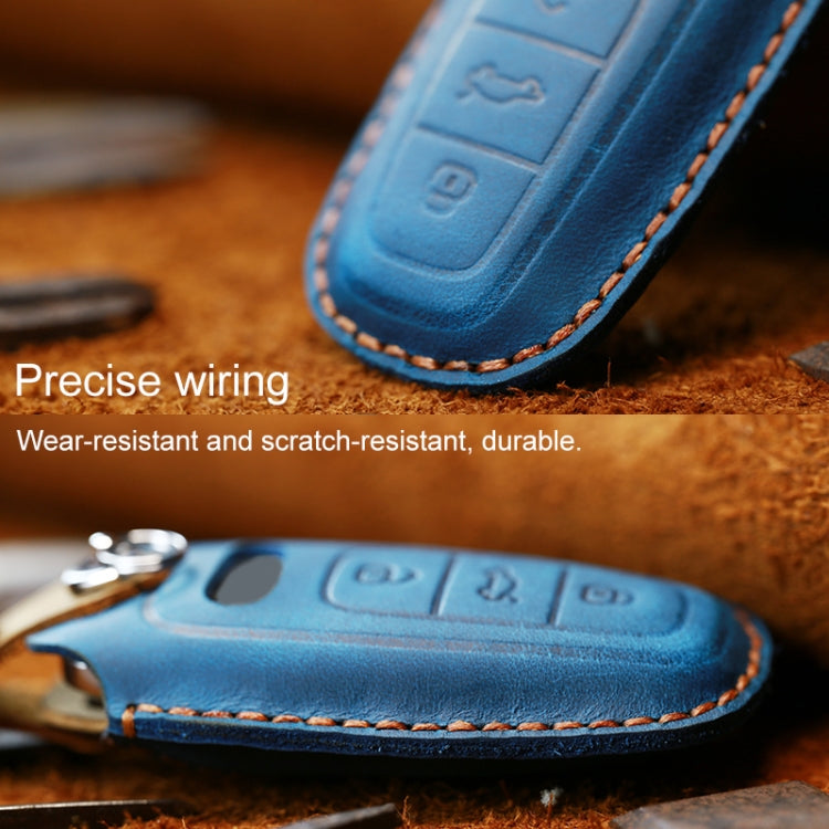 For Audi Series Car Cowhide Leather Key Protective Cover Key Case, B Version 2011-2018 (Brown) - free shipping - PMC TechLife - Order now!