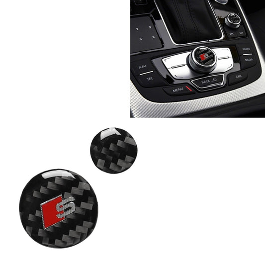 Car Carbon Fiber Multimedia Knob Decorative Sticker for Audi A6 S6 C7 A7 S7 4G8 2012-2018, Left and Right Drive Universal - Car Interior Mouldings by PMC Jewellery | Online Shopping South Africa | PMC Jewellery