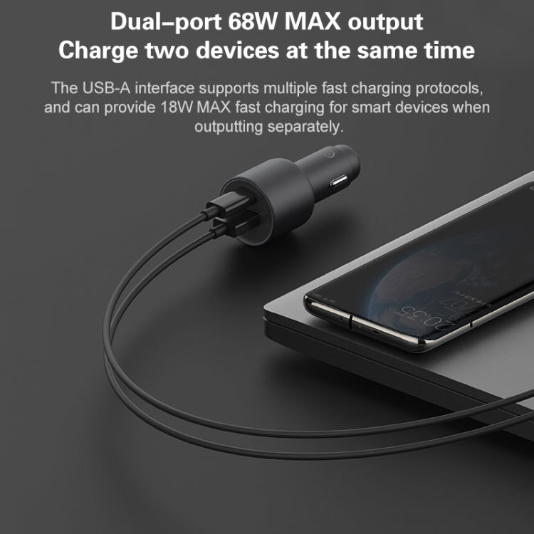 Original Xiaomi CC07ZM 100W Dual Ports USB + USB-C / Type-C Car Charger Fast Charging Version 1A1C - Car Charger by Xiaomi | Online Shopping South Africa | PMC Jewellery