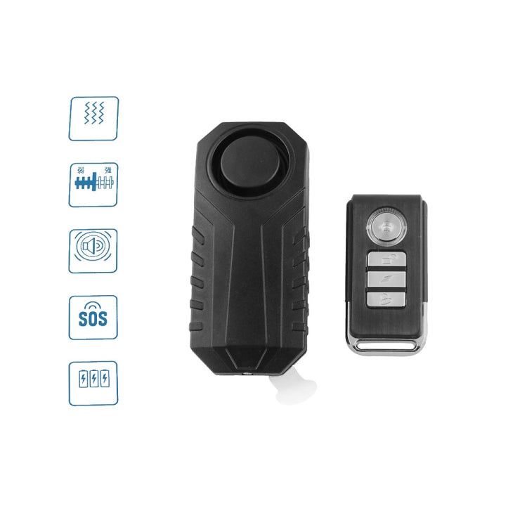 Wireless Anti-Theft Vibration Motorcycle Bicycle Waterproof Security Bike Alarm with Remote - Theft Protection by PMC TechLife | Online Shopping South Africa | PMC TechLife