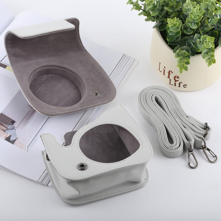 Retro Style Full Body Camera PU Leather Case Bag with Strap for FUJIFILM instax mini 9 / mini 8+ / mini 8(White) - free shipping - PMC TechLife - Order now!