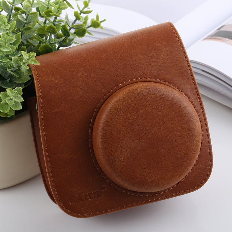 Retro Style Full Body Camera PU Leather Case Bag with Strap for FUJIFILM instax mini 9 / mini 8+ / mini 8(Brown) - Leather Bag by PMC TechLife | Online Shopping South Africa | PMC TechLife | Buy Now Pay Later Mobicred