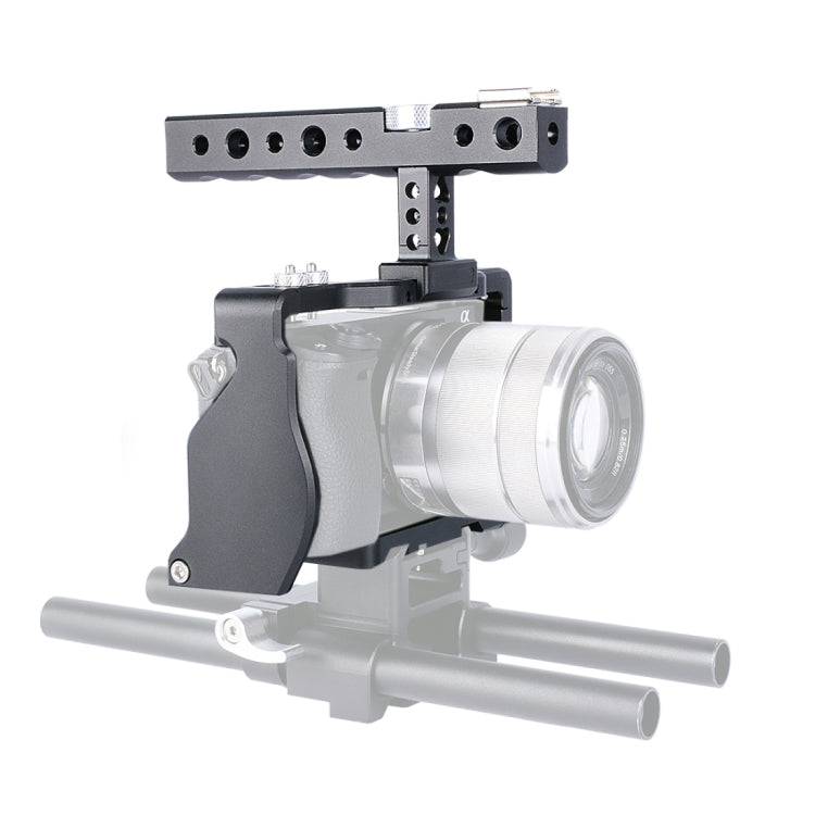 YELANGU C6 Camera Video Cage Handle Stabilizer for Sony A6000 / A6300 / A6500 / A6400(Black) - Camera Cage by YELANGU | Online Shopping South Africa | PMC TechLife | Buy Now Pay Later Mobicred