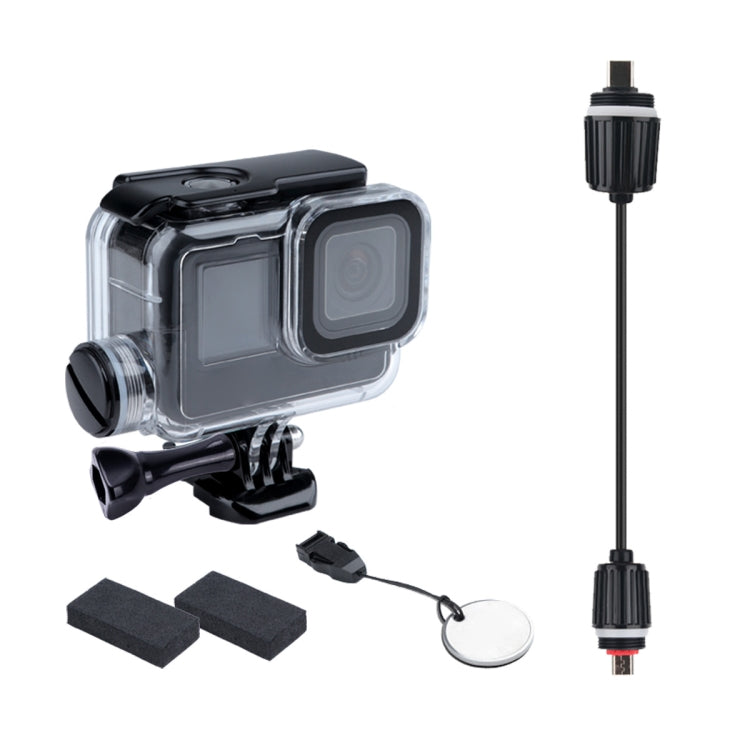 For GoPro HERO10 Black / HERO9 Black 30m Charging Waterproof Housing Case with Buckle Basic Mount & Screw - Waterproof Cases by PMC Jewellery | Online Shopping South Africa | PMC Jewellery