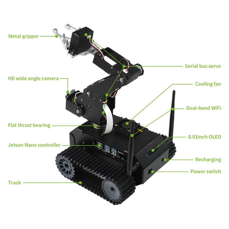 Waveshare JETANK AI Tracked Mobile Robot Kit, Based on Jetson Nano, EU Plug - free shipping - PMC TechLife - Order now!