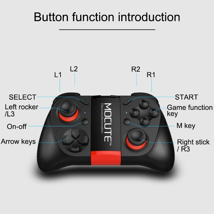 MOCUTE 050 Bluetooth Gaming Controller Grip Game Pad, For iPhone, Galaxy, Huawei, Xiaomi, HTC and Other Smartphones - Controller Gamepad by PMC TechLife | Online Shopping South Africa | PMC TechLife