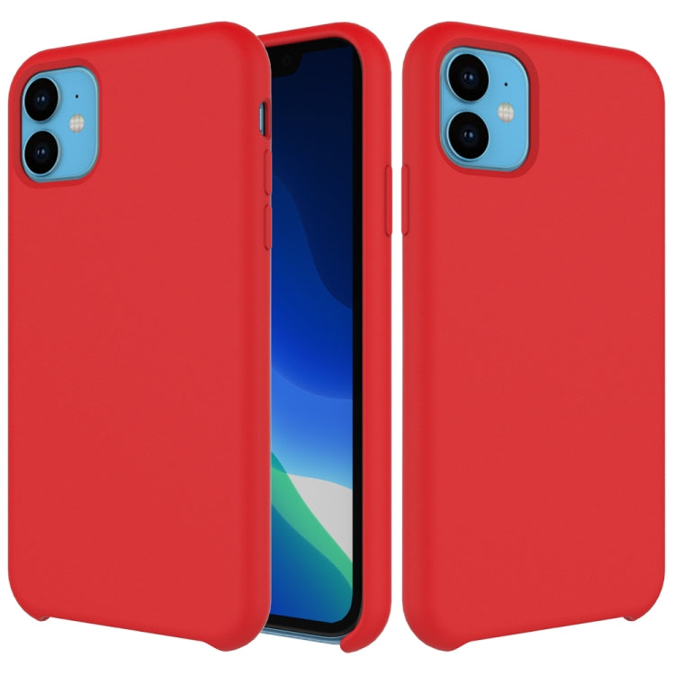 For iPhone 11 Solid Color Liquid Silicone Shockproof Case (Red) - iPhone 11 Cases by PMC TechLife | Online Shopping South Africa | PMC TechLife