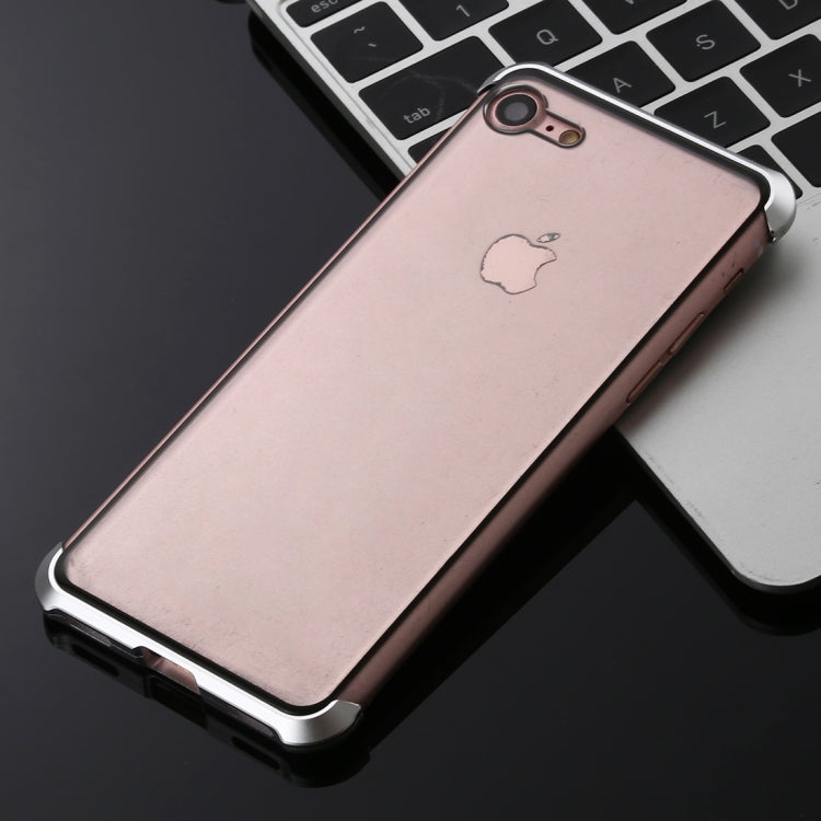 Ultra-Thin Angular Frame Magnetic Absorption Double-Sided Tempered Glass Shell for iPhone 8(Silver) - More iPhone Cases by NILLKIN | Online Shopping South Africa | PMC TechLife