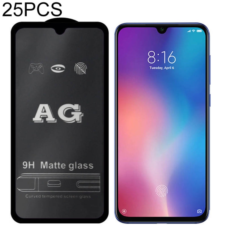 25 PCS AG Matte Frosted Full Cover Tempered Glass For Xiaomi Mi CC9 -  by PMC TechLife | Online Shopping South Africa | PMC TechLife