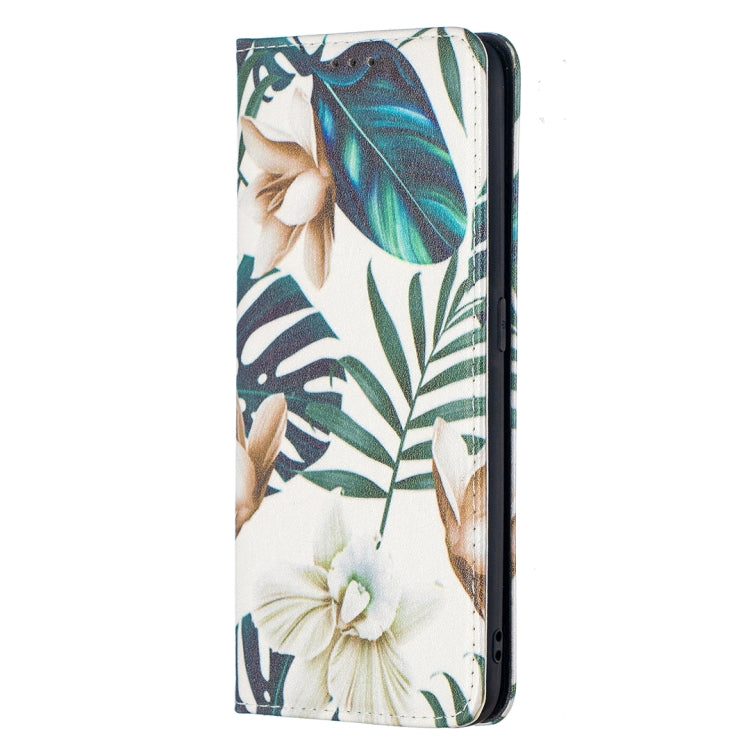 For OPPO A5 (2020) Colored Drawing Pattern Invisible Magnetic Horizontal Flip PU Leather Case with Holder & Card Slots & Wallet(Red Leaf) - free shipping - PMC TechLife - Order now!