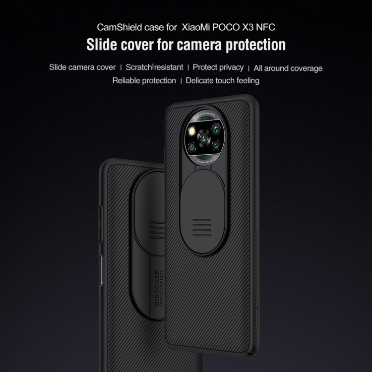 For Xiaomi Poco X3 NFC NILLKIN Black Mirror Series PC Camshield Full Coverage Dust-proof Scratch Resistant Case(Black) - Xiaomi Cases by NILLKIN | Online Shopping South Africa | PMC Jewellery