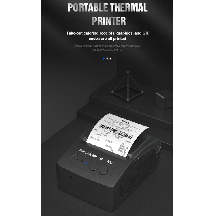 5811DD 58mm Bluetooth 4.0 Portable Thermal Bluetooth Receipt Printer, EU Plug - free shipping - PMC TechLife - Order now!