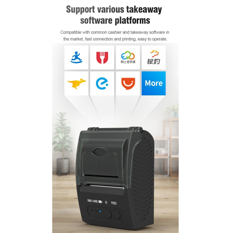 5811DD 58mm Bluetooth 4.0 Portable Thermal Bluetooth Receipt Printer, EU Plug - free shipping - PMC TechLife - Order now!