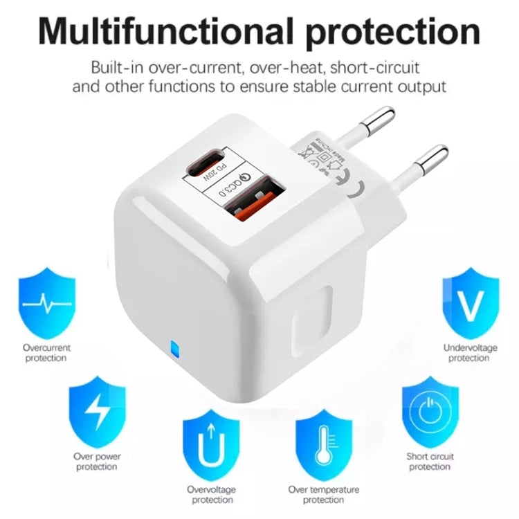 YSY-6087 20W PD + QC 3.0 Dual Ports Travel Charger Power Adapter, US Plug - USB Charger by PMC Jewellery | Online Shopping South Africa | PMC Jewellery