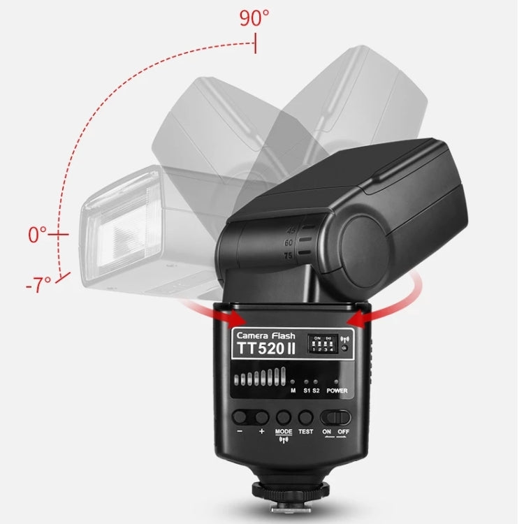 Godox TT520II 433MHZ Wireless 1/300s-1/2000s HSS Flash Speedlite Camera Top Fill Light for Canon / Nikon DSLR Cameras(Black) - Shoe Mount Flashes by Godox | Online Shopping South Africa | PMC Jewellery | Buy Now Pay Later Mobicred