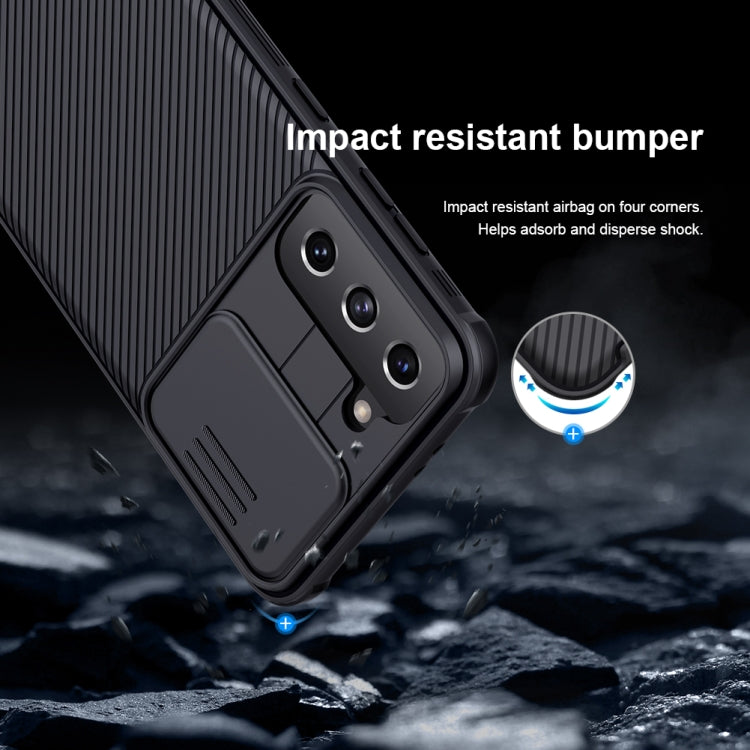For Samsung Galaxy S21 5G NILLKIN Black Mirror Pro Series Camshield Full Coverage Dust-proof Scratch Resistant Phone Case(Blue) - free shipping - PMC TechLife - Order now!