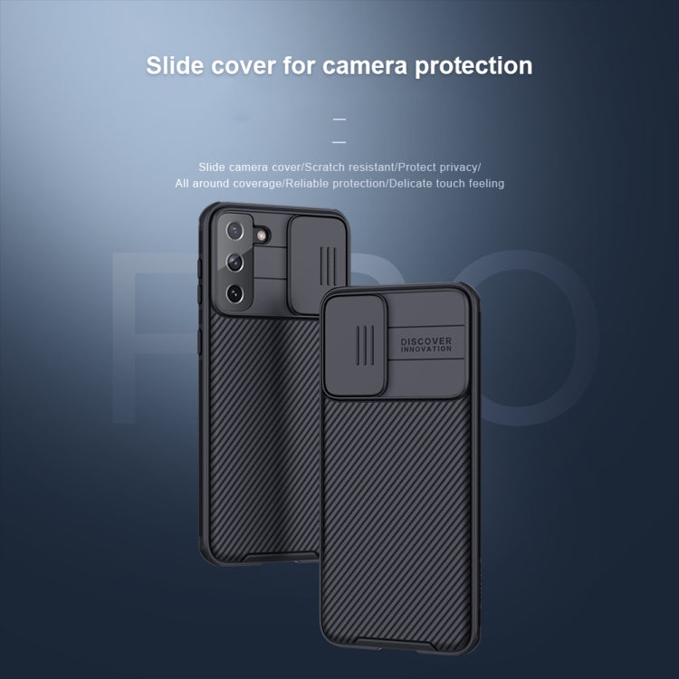 For Samsung Galaxy S21 Plus 5G NILLKIN Black Mirror Pro Series Camshield Full Coverage Dust-proof Scratch Resistant Phone Case(Black) - Galaxy S21+ 5G Cases by NILLKIN | Online Shopping South Africa | PMC Jewellery