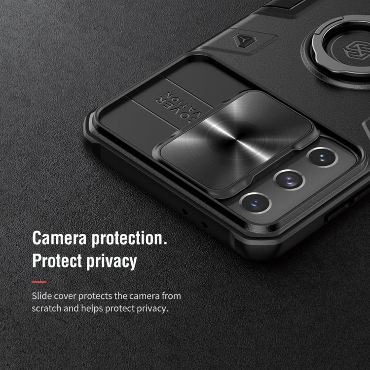 For Samsung Galaxy S21+ 5G NILLKIN Shockproof CamShield Armor Protective Case with Invisible Ring Holder(Black) - Galaxy S21+ 5G Cases by NILLKIN | Online Shopping South Africa | PMC TechLife | Buy Now Pay Later Mobicred