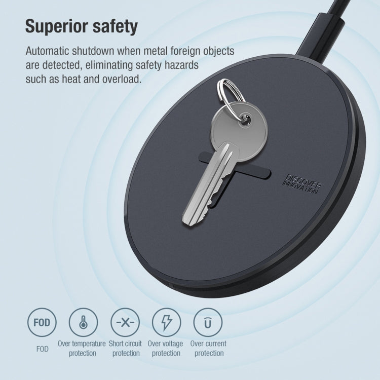 NILLKIN MC026 Portable Button Fast Charging Wireless Charger(Black) - free shipping - PMC TechLife - Order now!