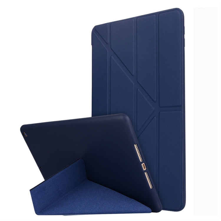 For iPad 10.2 2021 / 2020 / 2019 TPU Horizontal Deformation Flip Leather Case with Holder(Blue) - free shipping - PMC TechLife - Order now!