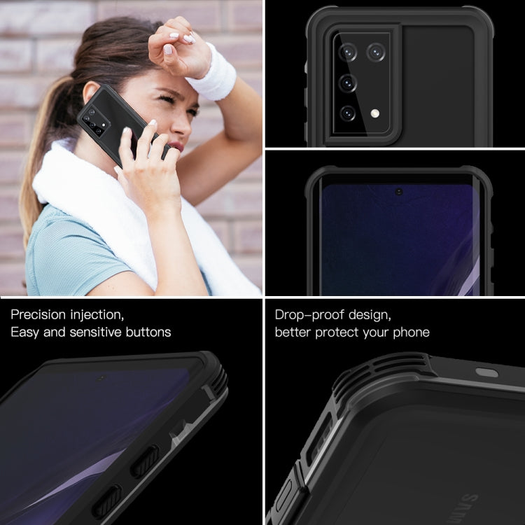 For Samsung Galaxy S21 Ultra 5G RedPepper Transparent Dot Shockproof Waterproof PC + TPU Protective Case(Black) - free shipping - PMC TechLife - Order now!