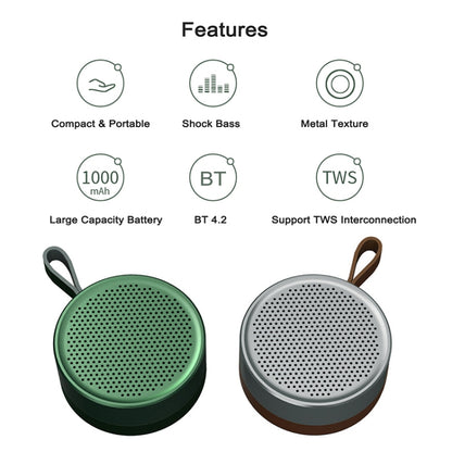 REMAX RB-M39 Bluetooth 4.2 Portable Wireless Speaker(Silver) - Mini Speaker by REMAX | Online Shopping South Africa | PMC Jewellery | Buy Now Pay Later Mobicred