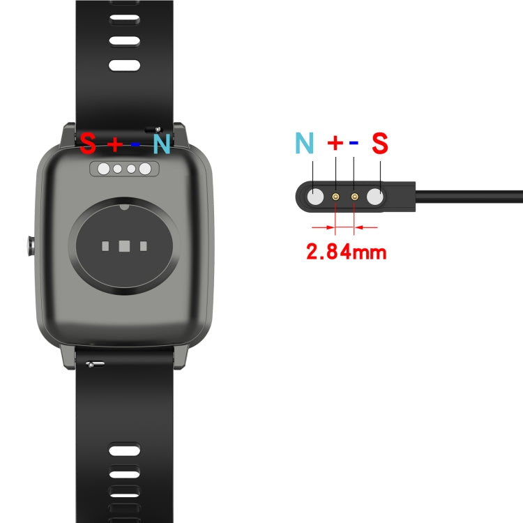 For Willful IP68 / SW021 / ID205U / ID205S USB Magnetic Charging Cable, Length: 1m(Black) - Charger by PMC TechLife | Online Shopping South Africa | PMC TechLife | Buy Now Pay Later Mobicred
