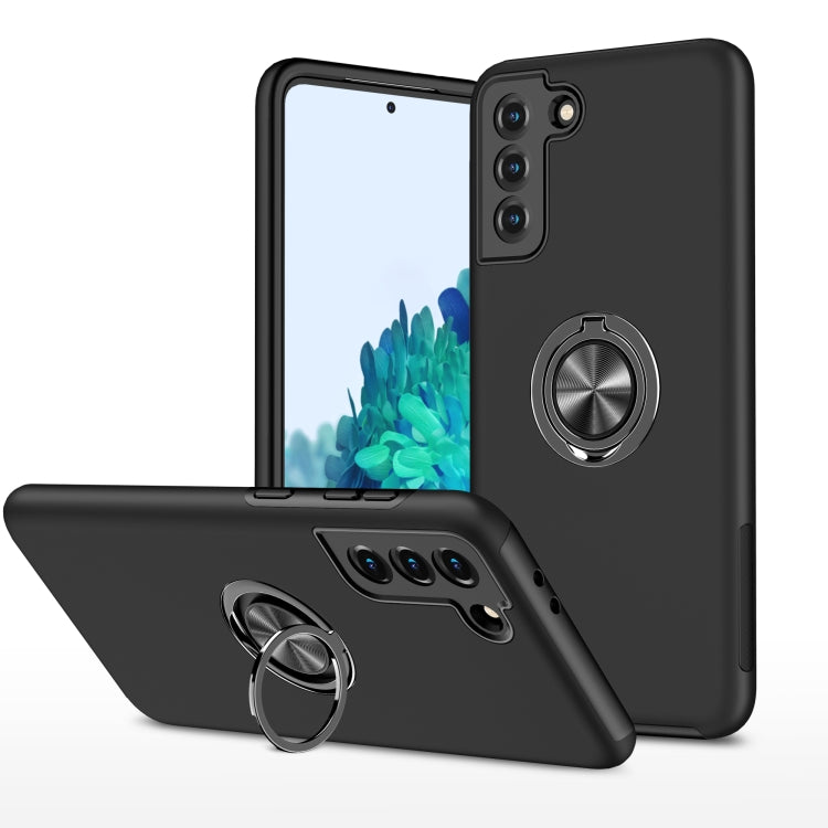 For Samsung Galaxy S21 5G PC + TPU Shockproof Magnetic Protective Case with Invisible Ring Holder(Black) - free shipping - PMC TechLife - Order now!