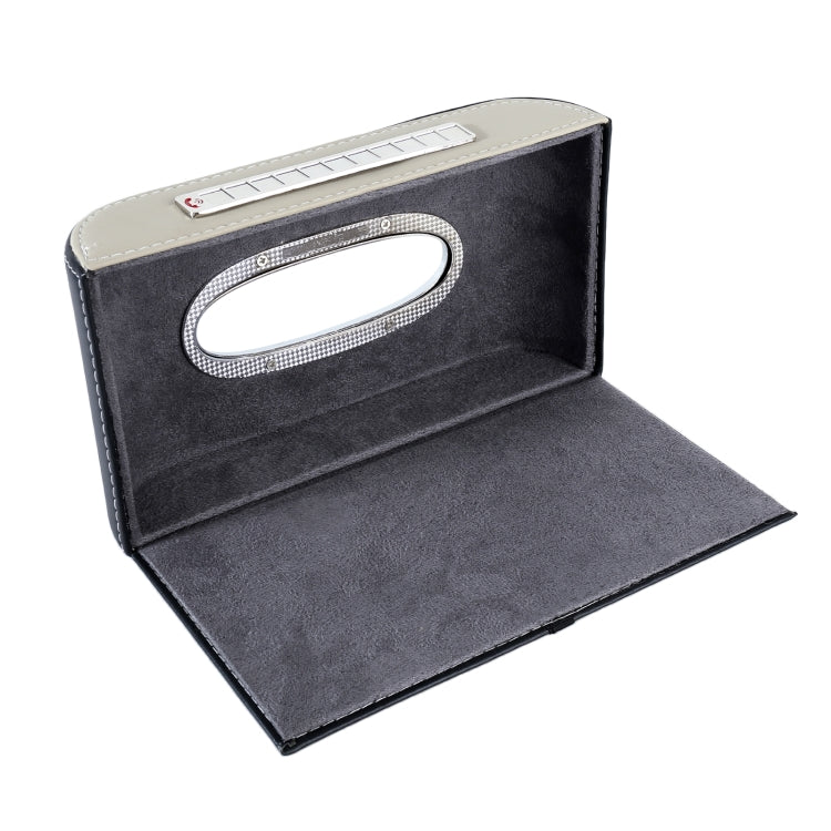 Universal Car Tissue Box with Temporary Parking Phone Number Card(Black) - Tissue Boxes by PMC TechLife | Online Shopping South Africa | PMC TechLife