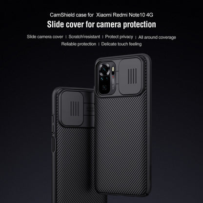 For Xiaomi Redmi Note 10 4G NILLKIN Black Mirror Series Camshield Full Coverage Dust-proof Scratch Resistant PC Case(Black) - Xiaomi Cases by NILLKIN | Online Shopping South Africa | PMC Jewellery