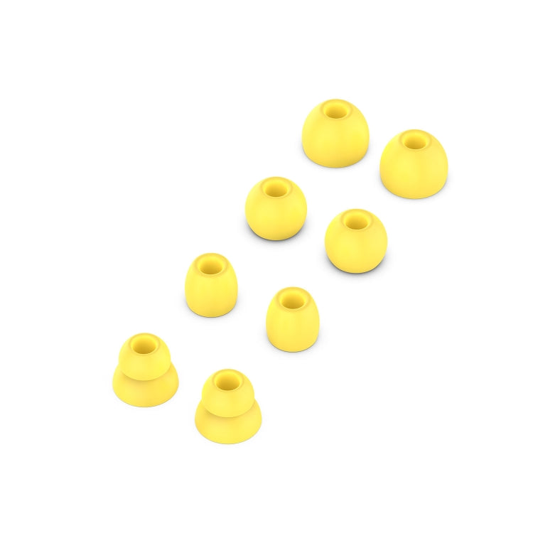 4 Pairs Wireless Earphone Replaceable Silicone Ear Cap Earplugs for Huawei FreeBuds 4i / FreeLace Pro / Active Noise Canceling Earphones 3(Yellow) - Anti-dust & Ear Caps by PMC Jewellery | Online Shopping South Africa | PMC Jewellery