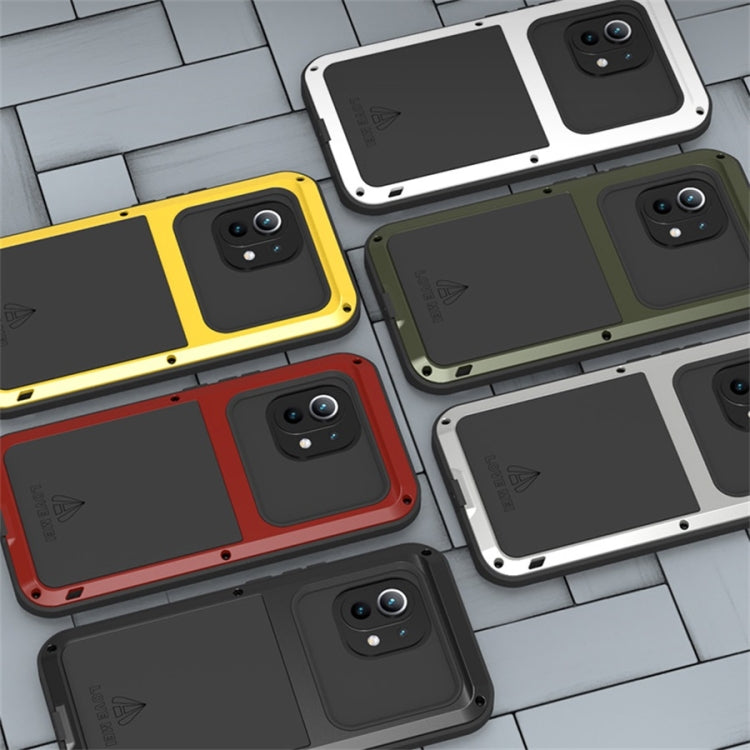 For Xiaomi Mi 11 LOVE MEI Metal Shockproof Waterproof Dustproof Protective Case without Glass(Yellow) - Xiaomi Cases by PMC TechLife | Online Shopping South Africa | PMC TechLife