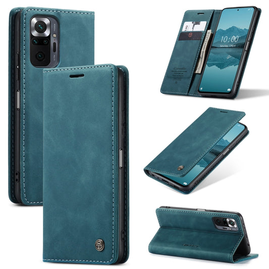 For Xiaomi Redmi Note 10 Pro 4G / Note 10 Pro Max CaseMe 013 Multifunctional Horizontal Flip Leather Case with Holder & Card Slot & Wallet(Blue) - Note 10 Pro Cases by CaseMe | Online Shopping South Africa | PMC Jewellery