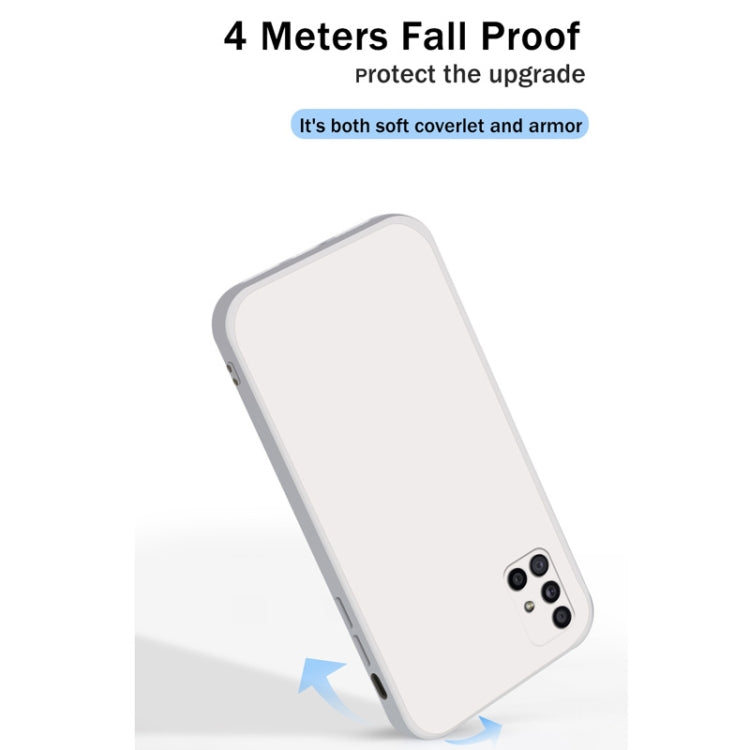 For Samsung Galaxy M51 Solid Color Imitation Liquid Silicone Straight Edge Dropproof Full Coverage Protective Case(Blue) - free shipping - PMC TechLife - Order now!