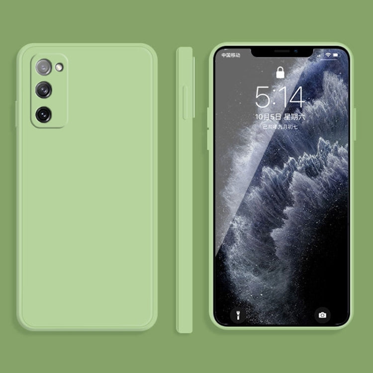 For Samsung Galaxy S20 FE Solid Color Imitation Liquid Silicone Straight Edge Dropproof Full Coverage Protective Case(Matcha Green) - free shipping - PMC TechLife - Order now!