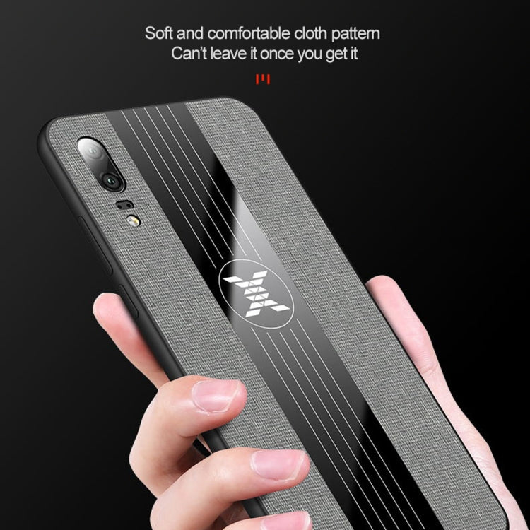 For Huawei P20 Pro XINLI Stitching Cloth Textue Shockproof TPU Protective Case(Brown) - Huawei Cases by XINLI | Online Shopping South Africa | PMC TechLife | Buy Now Pay Later Mobicred