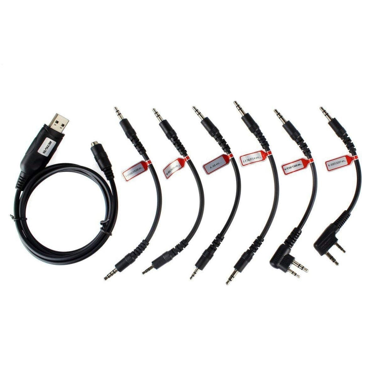 RETEVIS C9002 6 In 1 USB Program Programming Cable Adapter Write Frequency Line Set - Other Accessories by RETEVIS | Online Shopping South Africa | PMC TechLife | Buy Now Pay Later Mobicred