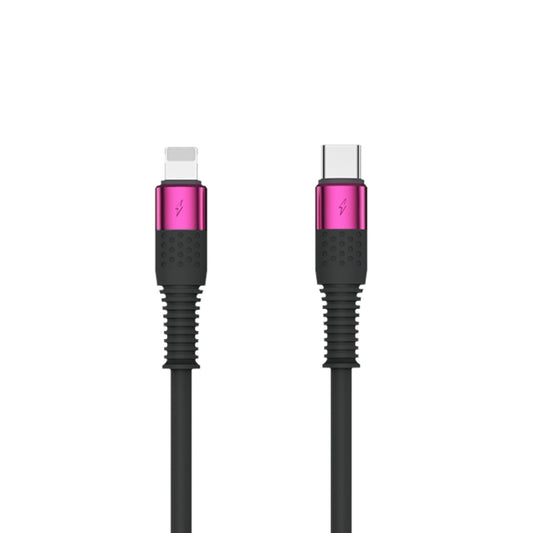 TOTUDESIGN BPD-005 Dyson Series USB-C / Type-C to 8 Pin PD Fast Silicone Data Cable for iPhone, iPad, Length: 1.2m(Purple Red) - Normal Style Cable by TOTUDESIGN | Online Shopping South Africa | PMC Jewellery