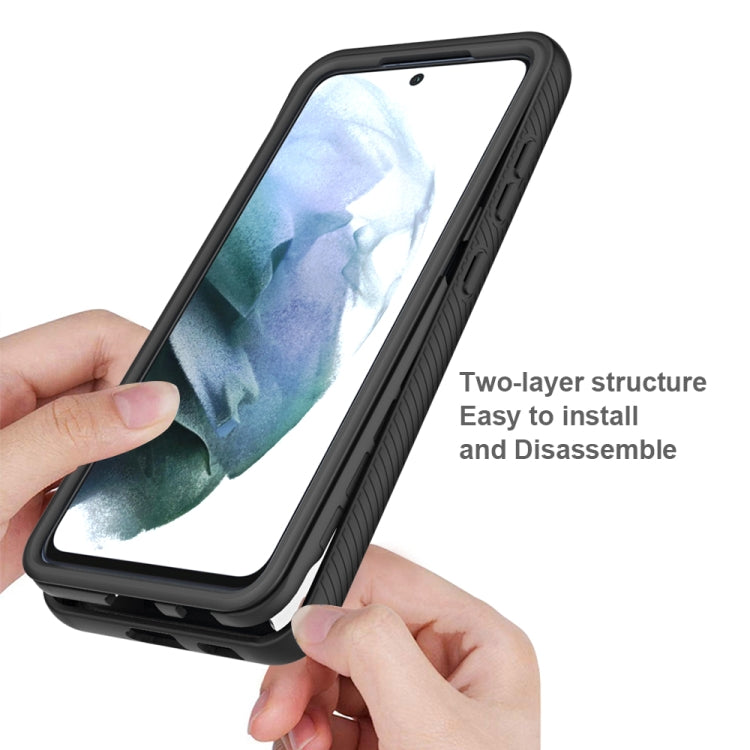 For Samsung Galaxy S21 FE Starry Sky Solid Color Series Shockproof PC + TPU Protective Case(Black) - Galaxy Phone Cases by PMC TechLife | Online Shopping South Africa | PMC TechLife | Buy Now Pay Later Mobicred