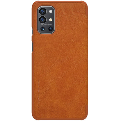 For OnePlus 9R NILLKIN QIN Series Crazy Horse Texture Horizontal Flip Leather Case with Card Slot(Brown) - OnePlus Cases by NILLKIN | Online Shopping South Africa | PMC Jewellery