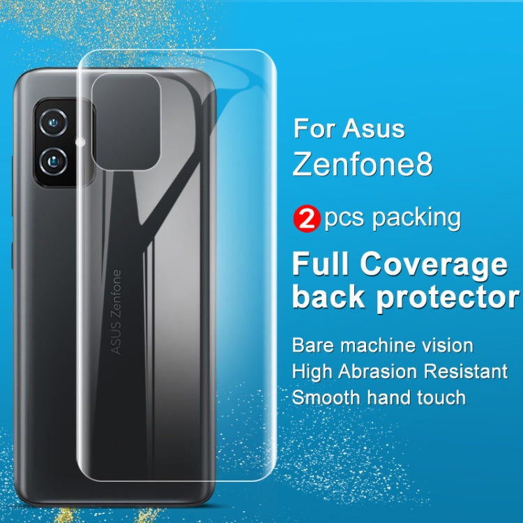 For Asus Zenfone 8 ZS590KS 2 PCS IMAK 0.15mm Curved Full Screen Protector Hydrogel Film Back Protector - ASUS Tempered Glass by imak | Online Shopping South Africa | PMC TechLife | Buy Now Pay Later Mobicred