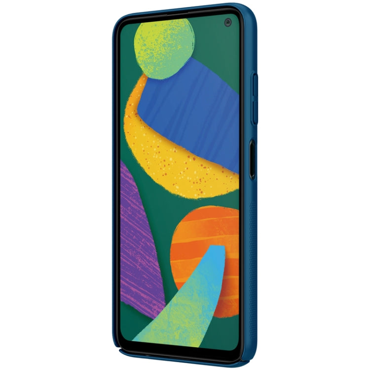 For Samsung Galaxy F52 5G NILLKIN Black Mirror Series PC Camshield Full Coverage Dust-proof Scratch Resistant Case(Blue) - Galaxy Phone Cases by NILLKIN | Online Shopping South Africa | PMC Jewellery