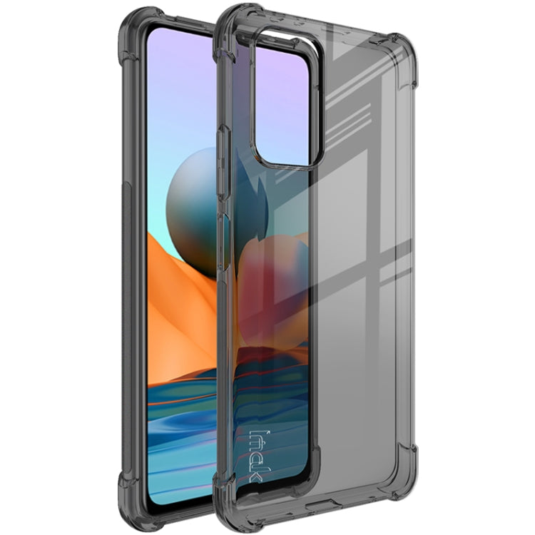 For Xiaomi Redmi Note 10 Pro Overseas Version IMAK All-inclusive Shockproof Airbag TPU Case with Screen Protector(Transparent Black) - Xiaomi Cases by imak | Online Shopping South Africa | PMC Jewellery | Buy Now Pay Later Mobicred