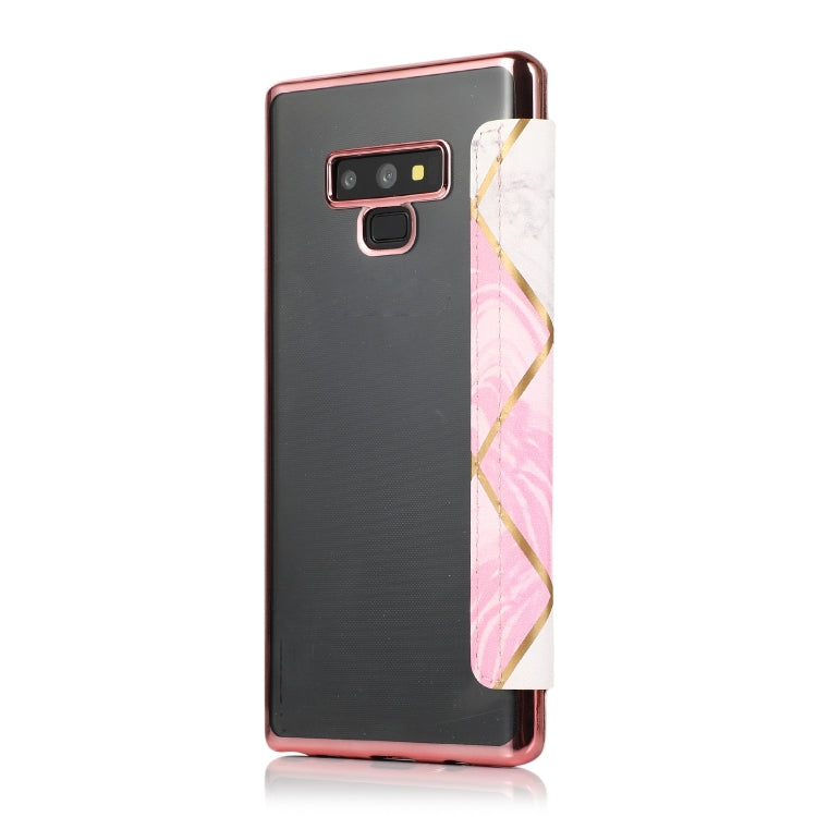 For Samsung Galaxy Note9 Bronzing Plating PU + TPU Horizontal Flip Leather Case with Holder & Card Slot(Pink White) - free shipping - PMC TechLife - Order now!