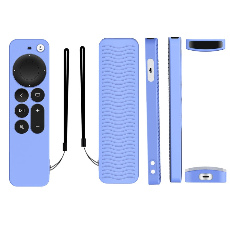 Silicone Protective Case Cover For Apple TV 4K 4th Siri Remote Controller(Luminous Blue) - Apple TV Accessories by PMC Jewellery | Online Shopping South Africa | PMC Jewellery